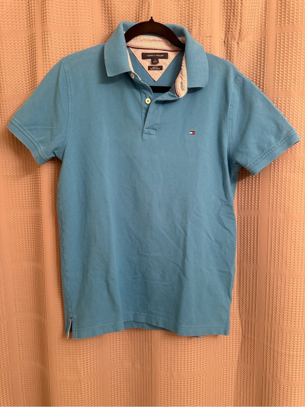 Tommy Hilfiger Men’s Sky Blue Slim Fit Polo Shirt - Picture 2 of 13